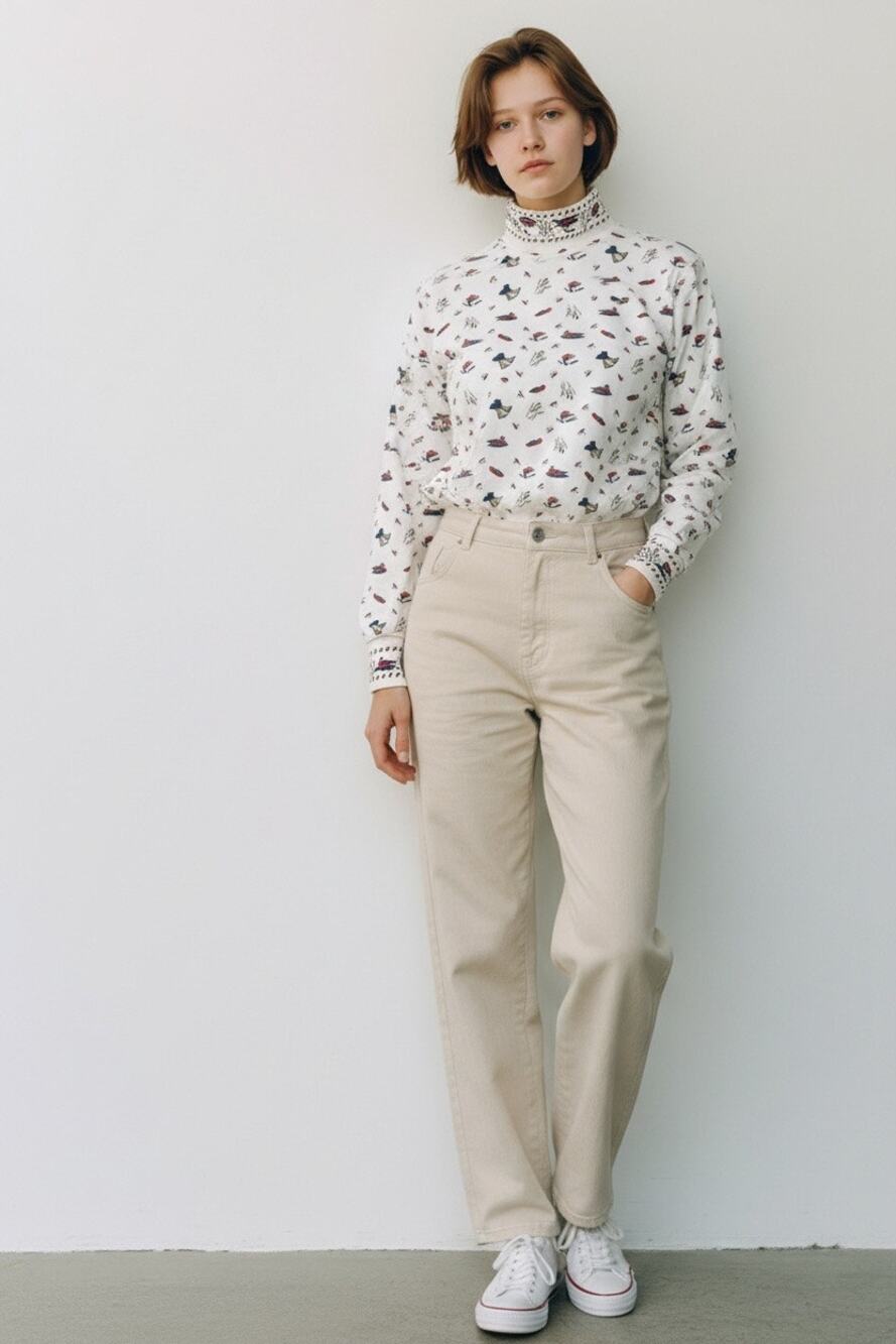 VTG Cabela's Mallard Duck Canou Turtleneck 90s Women Medium